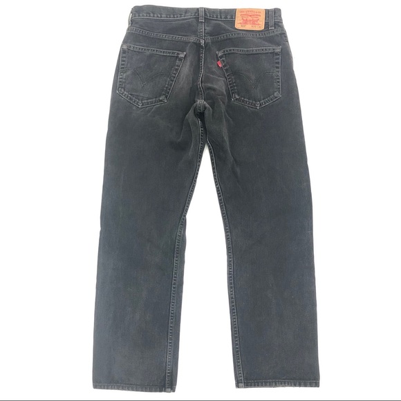 [Levi’s] Men's Black 505 Regular Fit Jeans - Picture 3 of 7